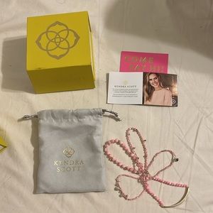 Kendra Scott NEW Charm Bracelet Retro Pink / Goldtone Complete